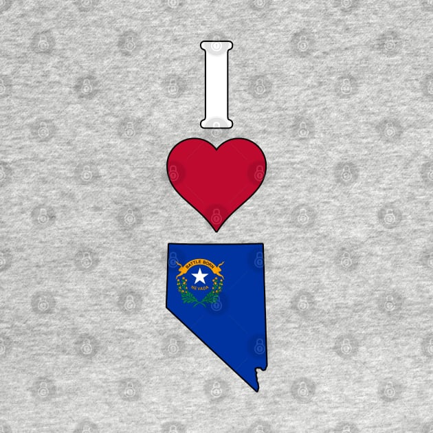 I Love Nevada Vertical I Heart Nevada State Flag Map by Sports Stars ⭐⭐⭐⭐⭐